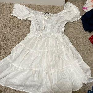 white shein dress, size small